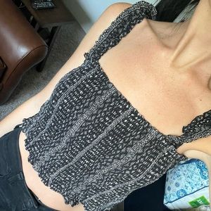 Black & White Patterned Tank Top (L)